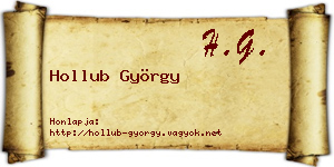 Hollub György névjegykártya
