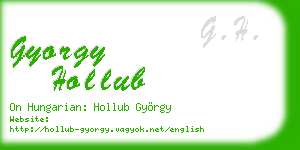 gyorgy hollub business card